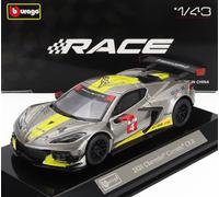 BURAGO 1/43 CHEVROLET CORVETTE C8R 4 2020 VETRINA MODELLINO STATICO DIECAST