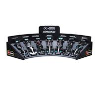 BBurago Set Modellini Deluxe Mercedes AMG F1 1:43 7 pezzi con espositore