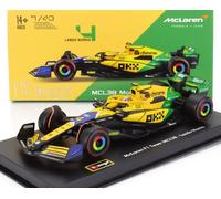 MODELLINO AUTO STATICO BURAGO MCLAREN F1 MCL38 NORRIS MONACO 2024 VETRINA 1:43