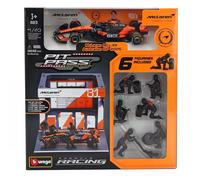 BURAGO 1/43 MCLAREN MCL39 SET DIORAMI GARAGE PIT-STOP PIASTRI 2025 MODELLISMO F1