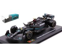 BURAGO 1/43 MERCEDES W14 2023 LEWIS HAMILTON CON VETRINA MODELLINO AUTO F1