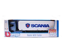 BURAGO 1/43 SCANIA S730 HIGHLINE CAB + CONTAINER RIMORCHIO 1:43 MODELLINO CAMION