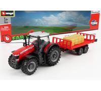 BURAGO 1/50 AGRICOLO TRATTORE MASSEY FERGUSON 8740S 2016 MODELLINO STATICO