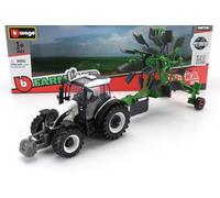 BURAGO 1/50 VALTRA N174 TRATTORE WHIRL RAKE 2017 MODELLINO STATICO DIECAST