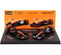 BURAGO 1/64 MCLAREN MCL39 SET 2x 2025 NORRIS + SILVERSTONE C/ VETRINA MODELLINO
