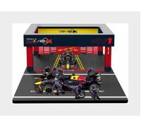 BURAGO 18-38453-P RED BULL - F1 RB19 DIORAMA GARAGE PIT-STOP TEAM ORACLE RED BUL