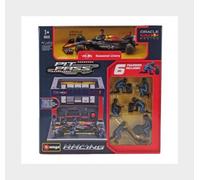 BURAGO 18-38453-V RED BULL - F1 RB19 DIORAMA GARAGE PIT-STOP TEAM ORACLE RED BUL