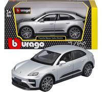 BBURAGO Porsche Macan 4 Electric, Auto Diecast in Scala 1:24, Replica Dettagliata con Cofano e Porte Apribili, Licenza Ufficiale Porsche, Assortimento Casuale, Età Consigliata 3+ Anni
