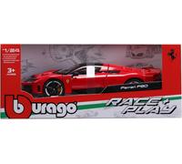 Bburago "Race&Play Ferrari F80, rosso - Supercar Modellino auto 1:24 Die-Cast fedele auto da collezione con porte mobili, cofano e bagagliaio dal 3+ (18 - 26034)