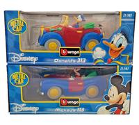 Burago 2601 + 2602 "Topolino e paperino" Scala 1/18 Disney Collection 2004