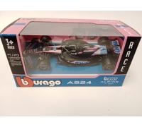 Bburago- BWT Alpine A524#31 Ocon-1:43, Colore Rosa,Nero,Azzurro, 4893993382194