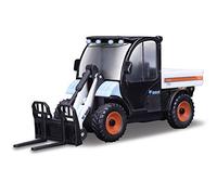 Bburago TOOLCAT - Giocattolo modellino da Collezione in Metallo pressofuso con forchetta per Pallet funzionante, Scala 1:50, Colore: Bianco