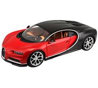 Modello Bugatti Chiron Nero/Rosso in scala 1:18