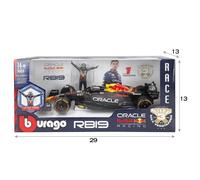 Modellino auto f1 red bull rb19 con personaggio verstappen 1:24 - bburago