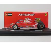 MODELLINO AUTO STATICO BURAGO FERRARI F1 312T4 MONACO GP 1979 SCHECKTER 1:18