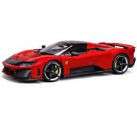 Burago Ferrari F80 2024 1:18 Modello Diecast Rosso/Argento Ruote Nero