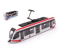 BURAGO INTERCITY TRAM ROSSO MODELLISMO 19CM MODELLINO AUTO STATICO