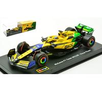Burago MCLAREN MCL 38 N.81 2nd MONACO GP 2024 O.PIASTRI-SENNA 30th SIGNAT.1:43