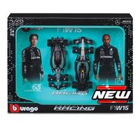 Burago MERCEDES F1 W15 SET N.44 L.HAMILTON + N.63 G.RUSSELL 2024 1:43