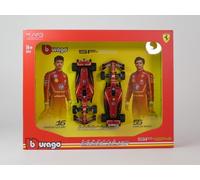 Burago set 2 x Ferrari SF-24 #16 Leclerc + #55 Sainz F1 2024 1/43 18-36856