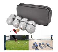BURAKH 8 palline francesi | Set di bocce cromate | Set di bocce in acciaio inox con custodia per il trasporto da giardino | Giochi classici per famiglie all'aperto | Set pentanque | Divertimento