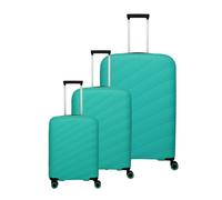 Travelite Burano 4 ruote Set di valigie 3 pezzi con piega di espansione verde