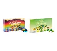 Buratti Confetti Multi Sapore e Multicolore, Tenerezze Sfumè Arcobaleno - 1000 g & con Mandorle Tostate Ricoperte di Cioccolato, Bianco ai Molteplici Gusti, Tenerezze Sfumè Verde - 1000 g