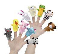 Burattini a Dito Animali Pupazzetti Dita Set, 10PCS Piccoli Giocattoli Animaletti Peluche Regalino Bomboniera Festa Compleanno Bambini Tempo Della Storia Educativa