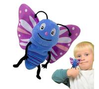 Burattini a Dito Farfalla - Giocattolo di marionetta animale realistico | Marionetta per anziani 1 3 anni, perfetto feste di compleanno, spettacoli teatrali, attività racconto, giochi educativi,