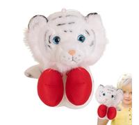 Burattini a mano animale, pupazzi a mano per bambini | Giocattolo di peluche realistico - Apprendimento emotivo burattini da boxe a mano con braccio retrattile per bambini oltre 3 anni di storia