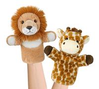 Burattini a mano con animali, tessuto delicato sulla pelle, 26x20x10 cm, burattini a mano con animali da fattoria, da per bambini, costruzione in morbido peluche, per ragazzi e ragazze