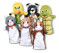 Burattini da dito - animali domestici, set per bambini 2+