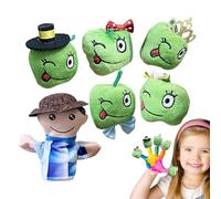 Burattini da - Farmer & Frutta - 6 pezzi - Giocattoli educativi morbidi in peluche di apprendimento per gioco sensoriale narrazione di storie per il tramonto