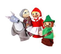 Burattini di - Set di 4 Storie interattive Giocattoli da favola | Puppet educativi in Animali, Giocattoli di ruolo per bambini e adulti, decorazione divertente per la scuola materna