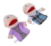 Burattino a Mano 2 Pezzi in Pp Cotton, Nonna e Nonno | Figura Realistica, Set da 2, per Racconti e Gioco, Adatto a Ragazzi e Piccoli