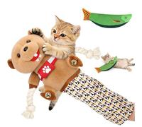 Burattino da wrestling per gatti, con imbottitura resistente, per un gioco interattivo sicuro, per cani e gatti, con giocattoli per pesci, sicuro per l'allenamento e il gioco