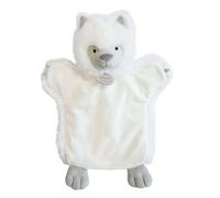 Doudou marionetta lupo bianco 25 cm