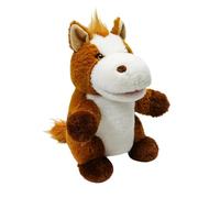 Burattino in peluche morbido, bocca di lavoro di marionetta a mano - marionette carine in peluche da 9,84 pollici, burattini in peluche con bocca aperta per raccontare storie