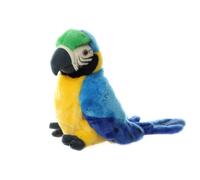 Uni-Toys - Bambola a forma di pappagallo con testa girevole - 26 cm (altezza) - Uccello - peluche