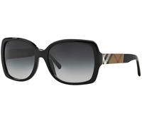 Burberry BE 4160 3433/8G Women's Sunglasses - Black Frame, Grey Gradient Lenses