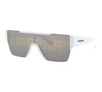 Burberry BE4291 3007/H 38 Unisex Sunglasses - White Frame, Grey Mirror Lenses