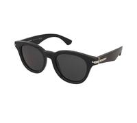 Burberry Uomo BE4439 300187 Occhiali da sole Acetato Nero Grigio Rotonda Normale