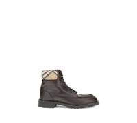 Burberry Brown Calf Leather Bos Taurus Lace-Up Boots - EU45/US12