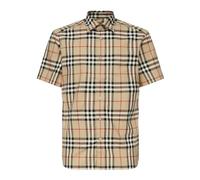 Burberry - Camicia a maniche corte a quadri - - Shirts - Uomo - Beige - XL