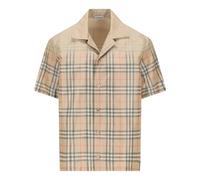Burberry - Camicia a Maniche Corte con Bottoni Frontali - - Shirts - Uomo - Beige - S