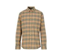 Burberry - Camicia a Quadretti Stretch di Piccole Dimensioni - - Shirts - Uomo - Beige - L