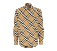 Burberry - Camicia a Quadri in Cotone - - Shirts - Uomo - Beige - L