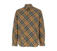 Burberry - Camicia a Quadri in Cotone - - Shirts - Uomo - Beige - M