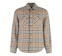Burberry - Camicia a Quadri in Cotone - - Shirts - Uomo - Beige - M