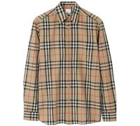 Burberry - Camicia Classica a Quadri a Maniche Lunghe - - Shirts - Uomo - Beige - L